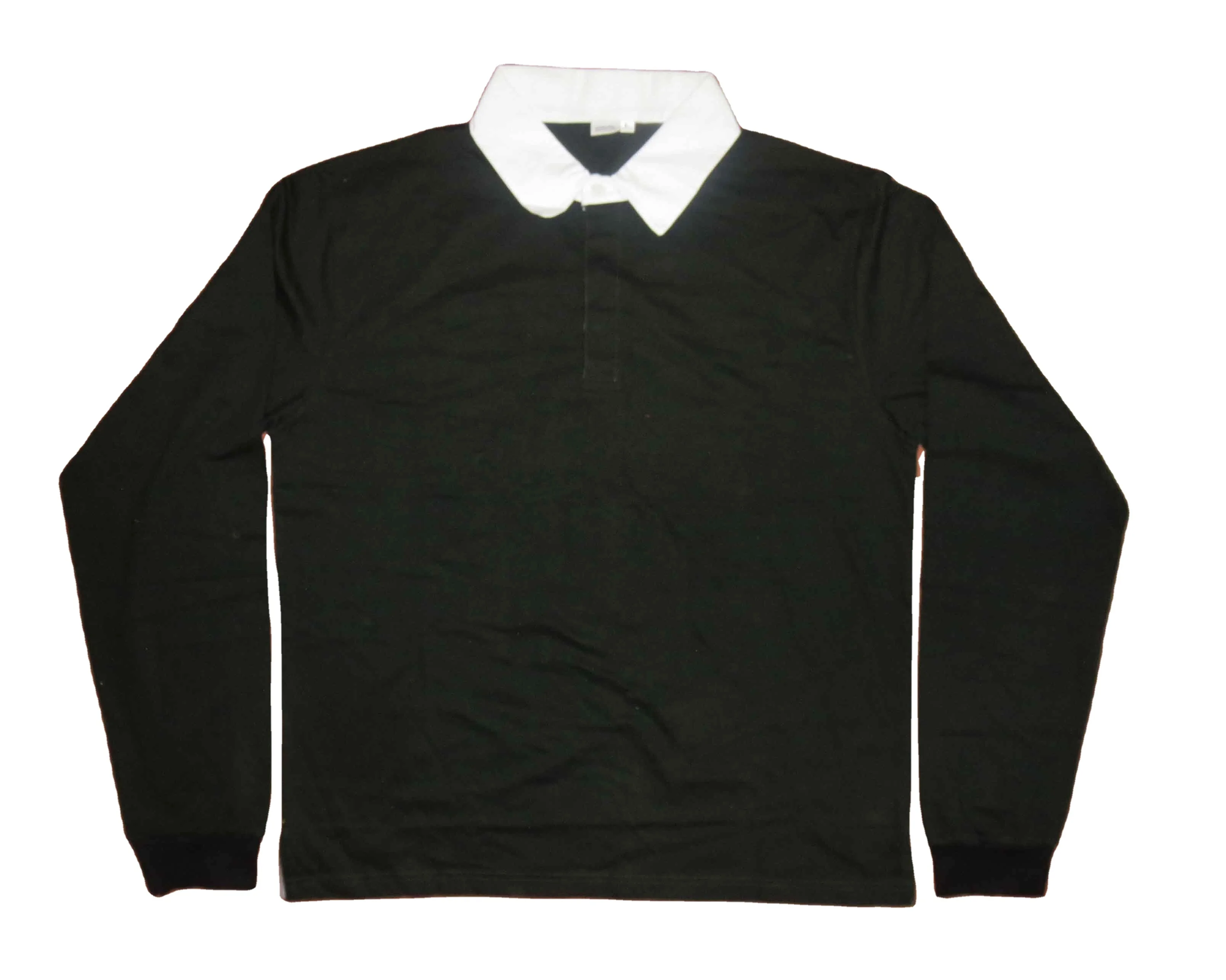 High quality cotton Wholesale Stand Collar Sport Wear Breathable Boys Girls school Uniform long sleeve collar t shirt with logo