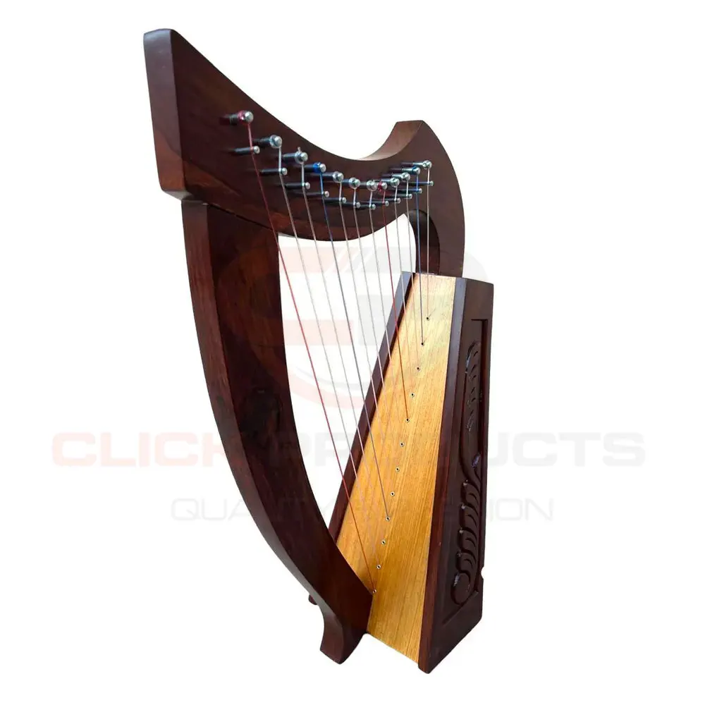 2024 Wholesale Wooden Irish Harp 12 Strings, Available in Different Kinds of wood, Handmade Wooden 12 strings Irish Harp