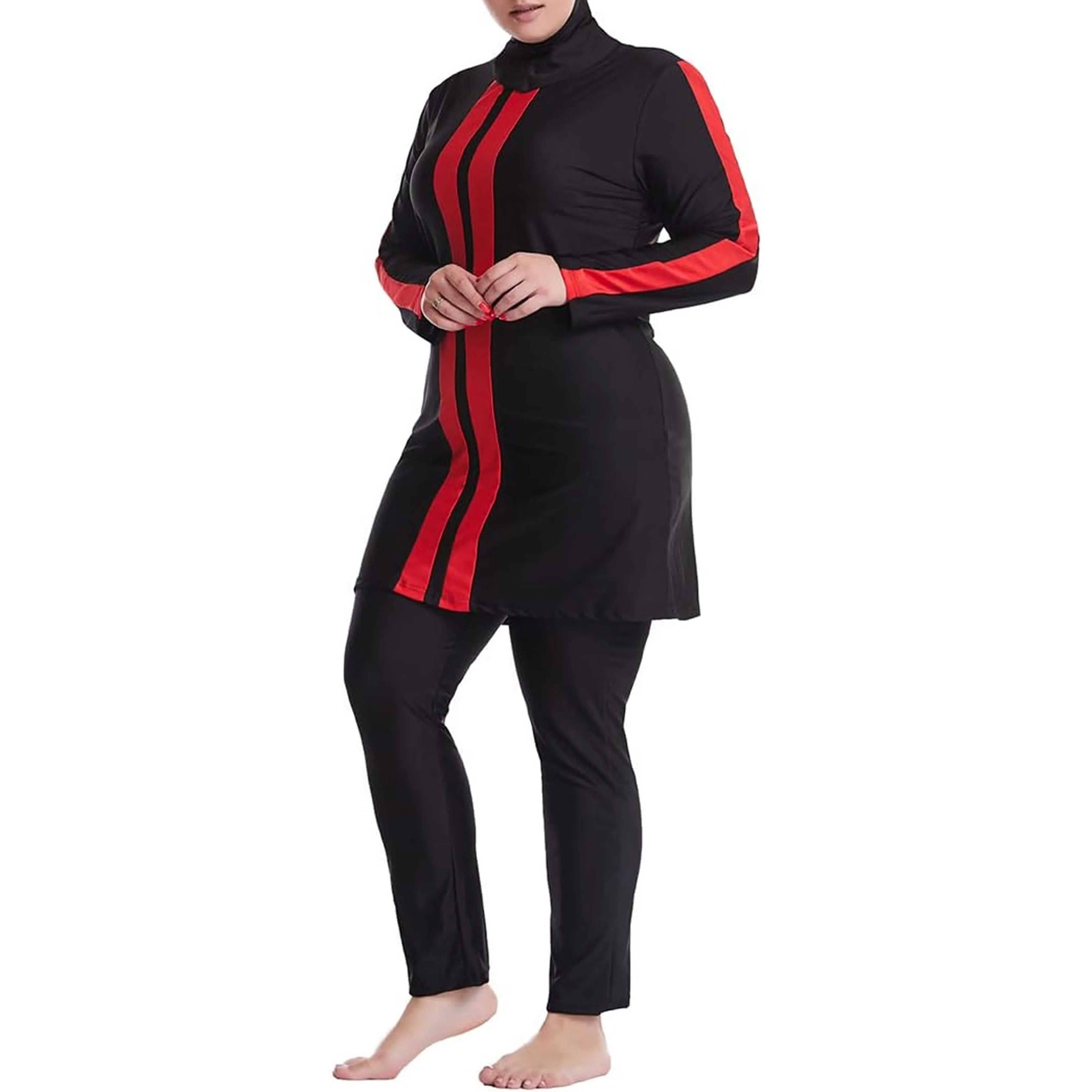 Top Quality Full Body Ladies Swimwear Cover up Plus Size Arab Muslim Swimsuit Set Woman Fashion Female Swimsuit Dress For Girls