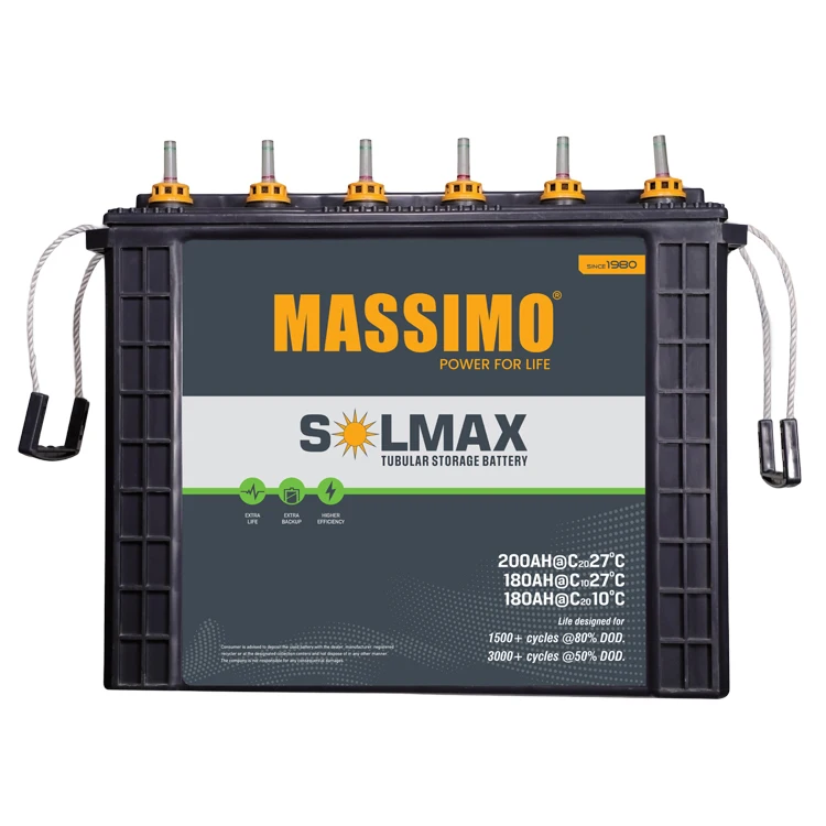 MASSIMO 200AH 12 V Tubular Storage Battery Lead Acid Battery for Uninterruptible Power Supplies from Best Seller