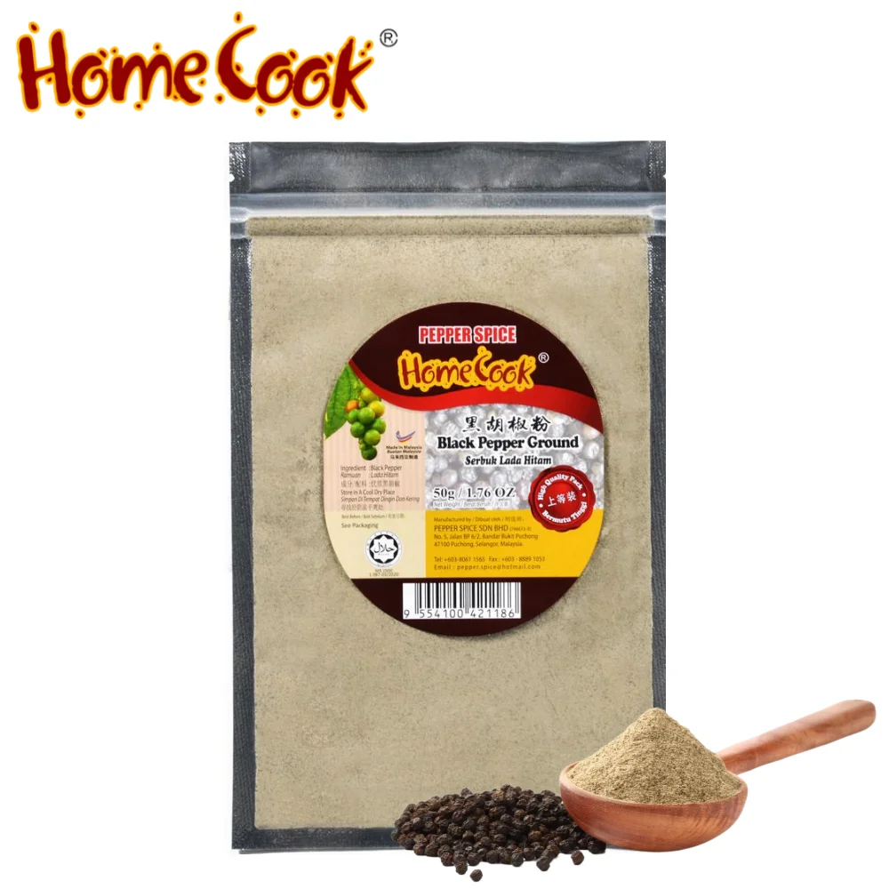Natural Pure Dried Black Pepper Powder 50g Price Negotiable Europe Export Standard Smoke Flavor Chicken Chop Fresh Seasonings