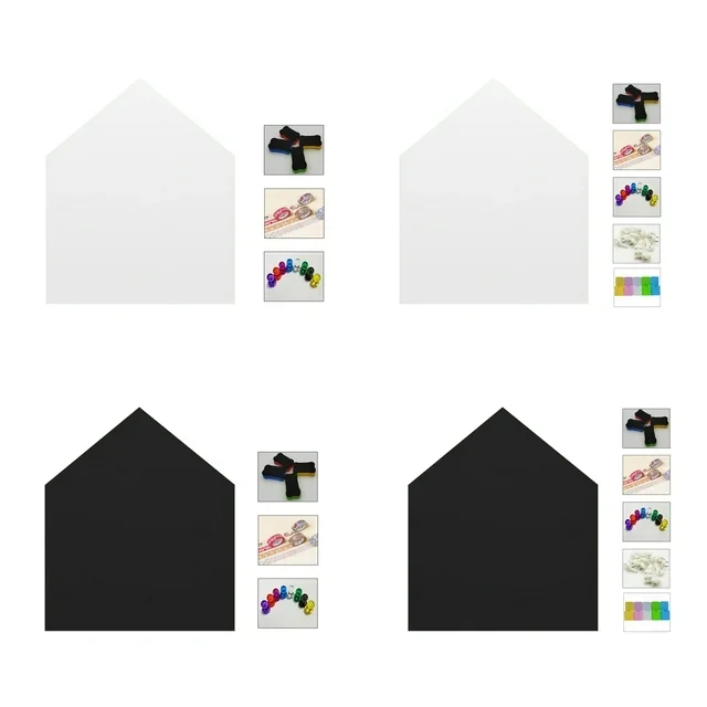 Peel & Stick Self-Adhesive Chalkboard Wall Sticker DIY House Shape Magnetic Chalk Board Contact Paper Magnetic Chalkboard Arch