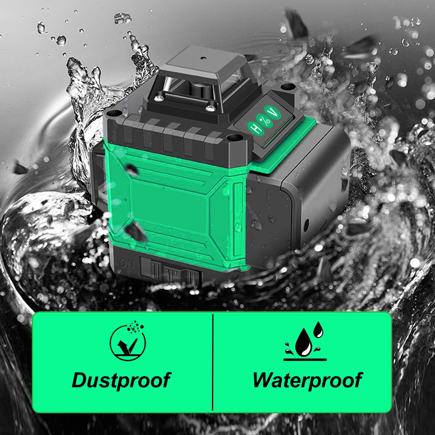 Green 360 Self Leveling Rotary Laser Level 4D 16 Lines Horizontal&Vertical Cross Line Laser Surveying Measuring Tools