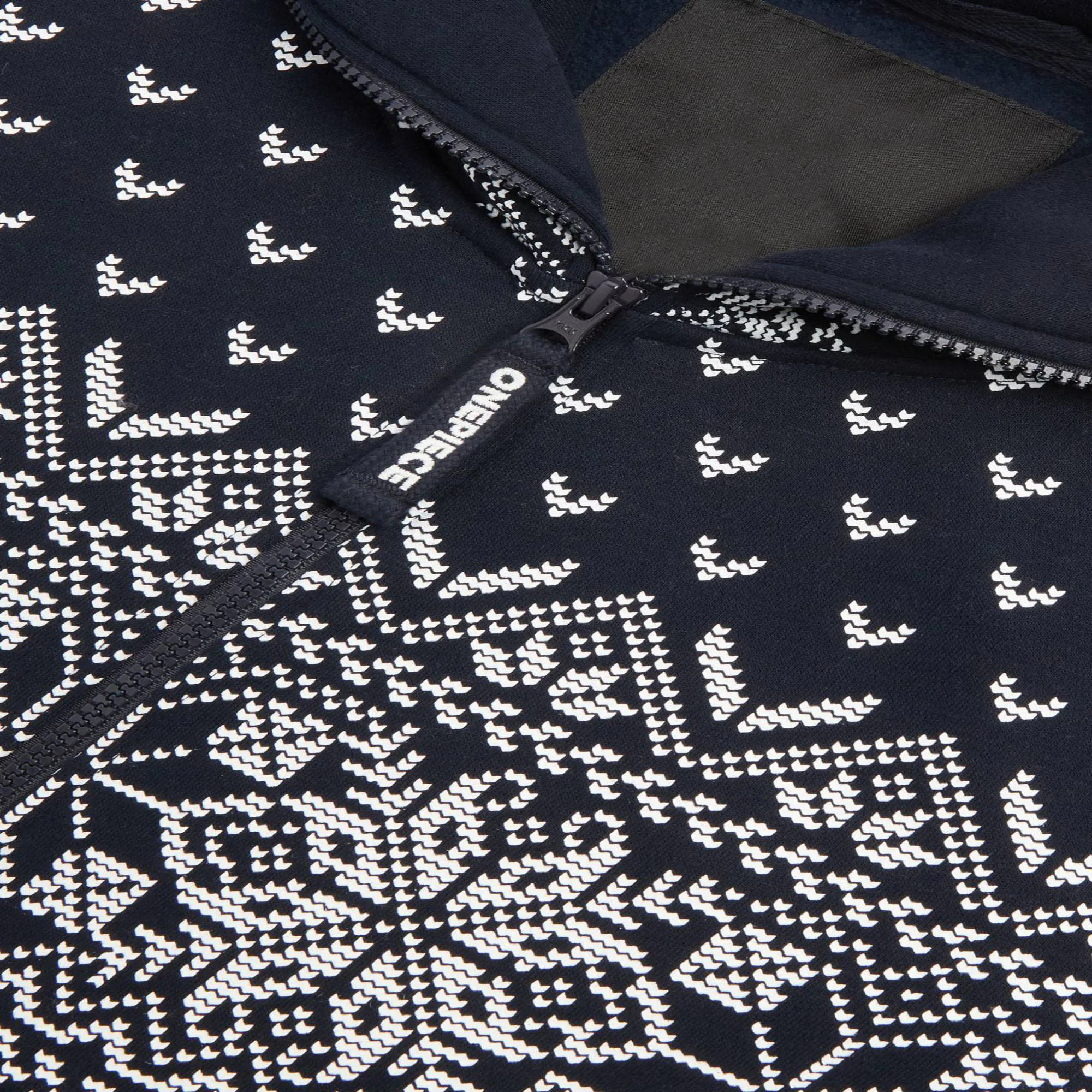 Print Detail and Embroidered Logo 50% Polyester 50% Cotton Side Pockets with Zipper Closure Unisex Navy Alpine Jumpsuit