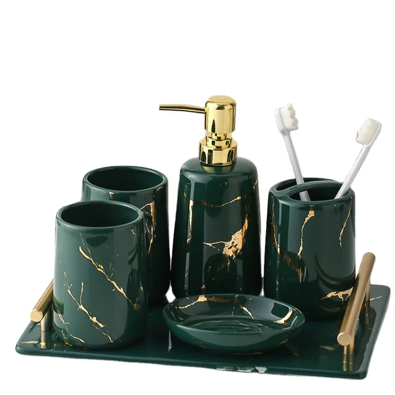 Luxury Marble Design Ceramic Bathroom Accessories set buy from at Wholesale price