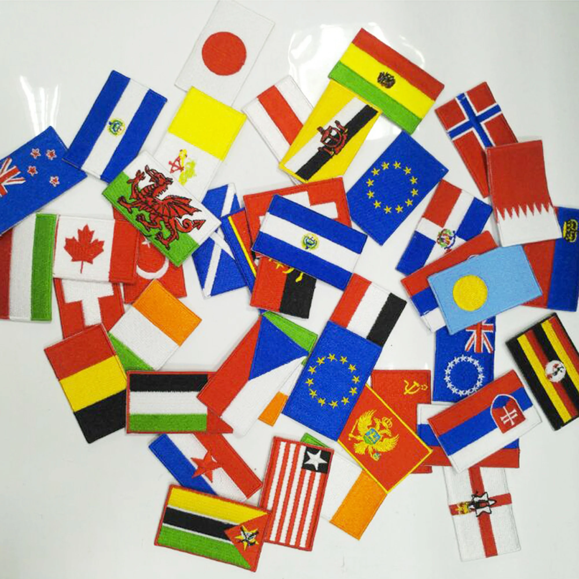 Customized Country Flags embroidery badges