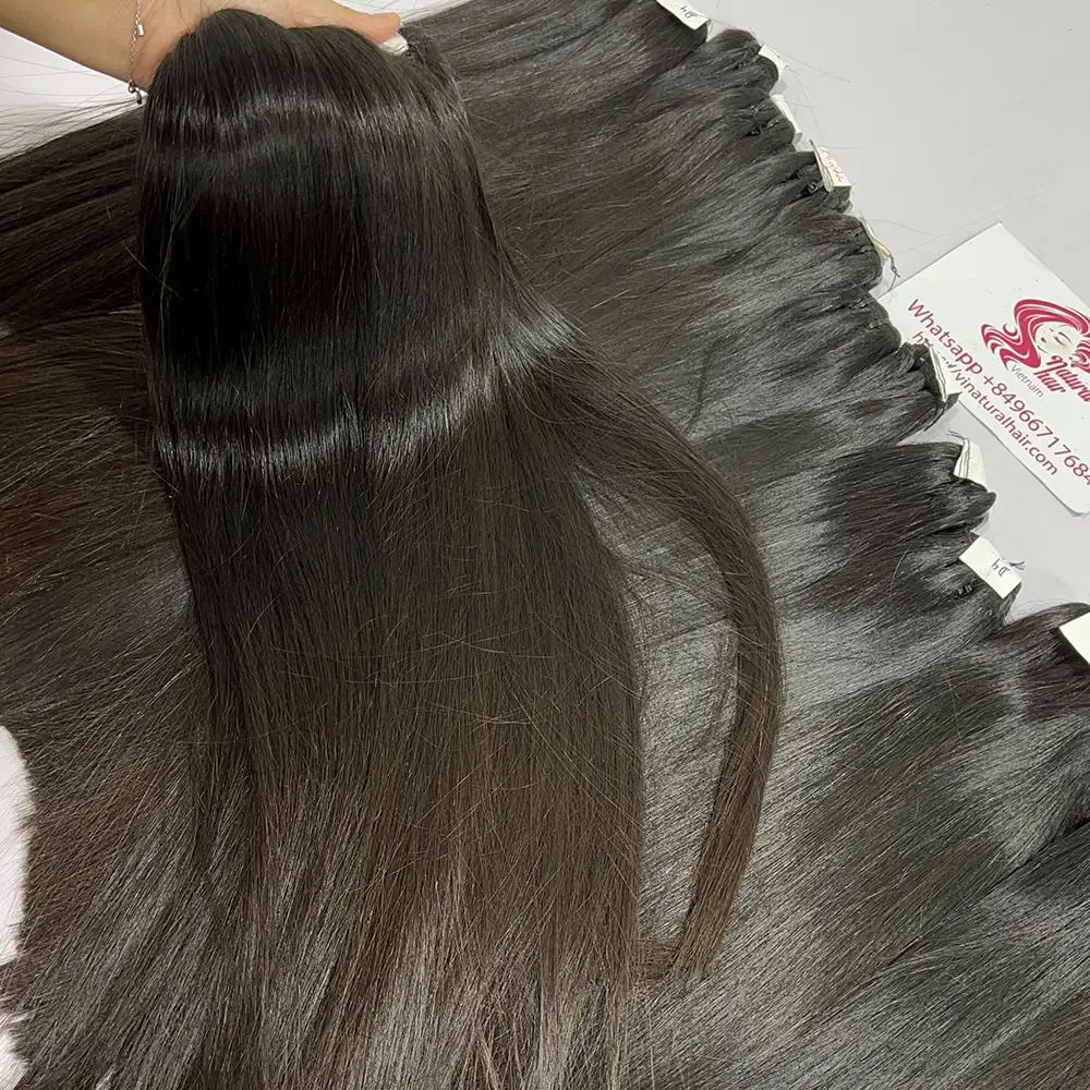 Top quality 100% raw virgin vietnamese human wig hair weft super double draw