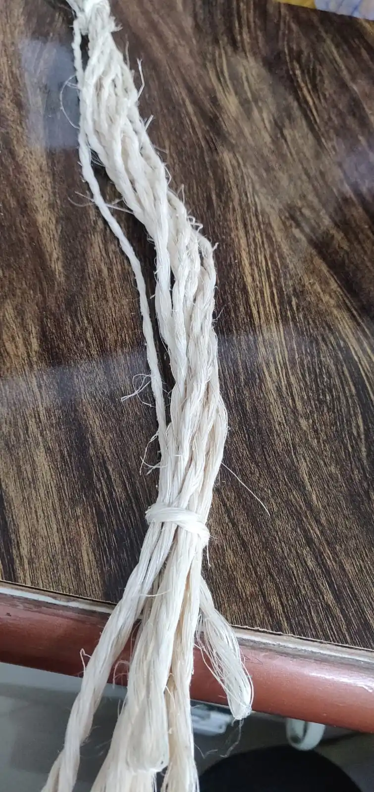 natural banana fiber rope  in size 1 mm suitable for making floor coverings and for home textile manufacturer