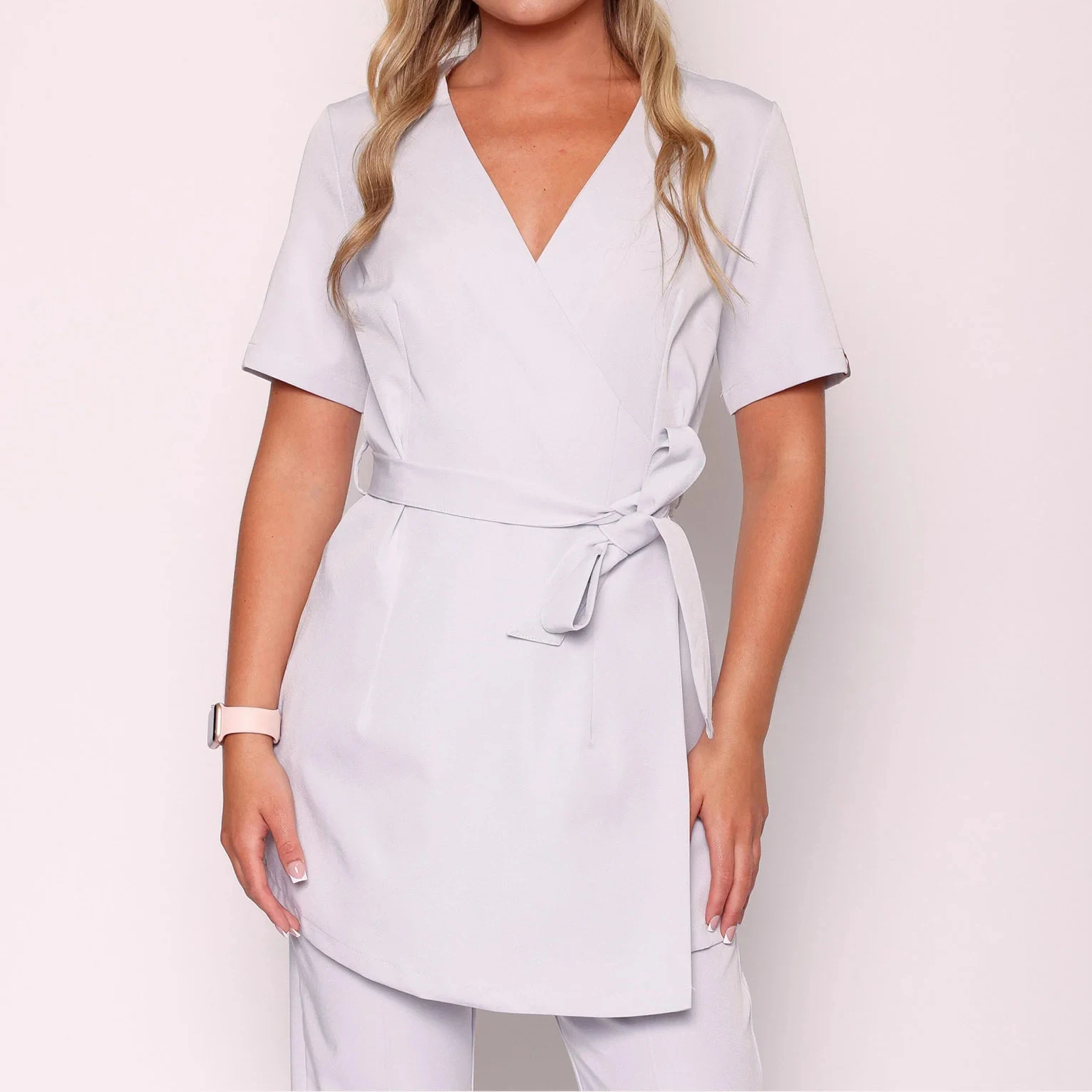 Factory wholesale beautician salon uniforms, hotel uniform sets for hotels Salon Spa Uniforms Nail spa tunic top