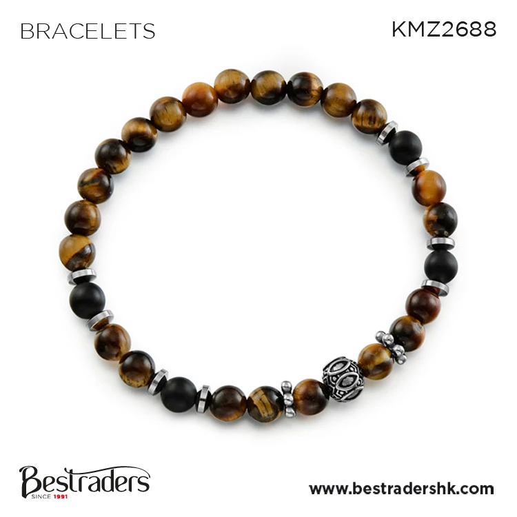 Direct Factory Supply Most Popular Personalized Beads & Stainless Steel Made Bracelet for Male for Party Festival Gifts