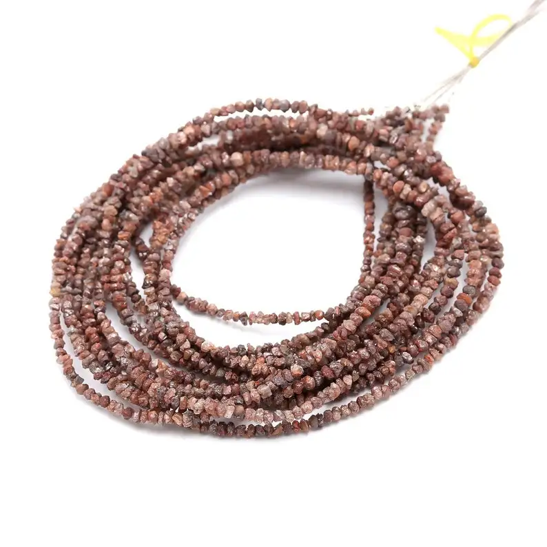 Natural Brown Diamond Nugget Beads 4mm Conflict Free Fancy Color Diamond Beads for Jewelry Making Uncut Raw Rough Diamonds 30cts