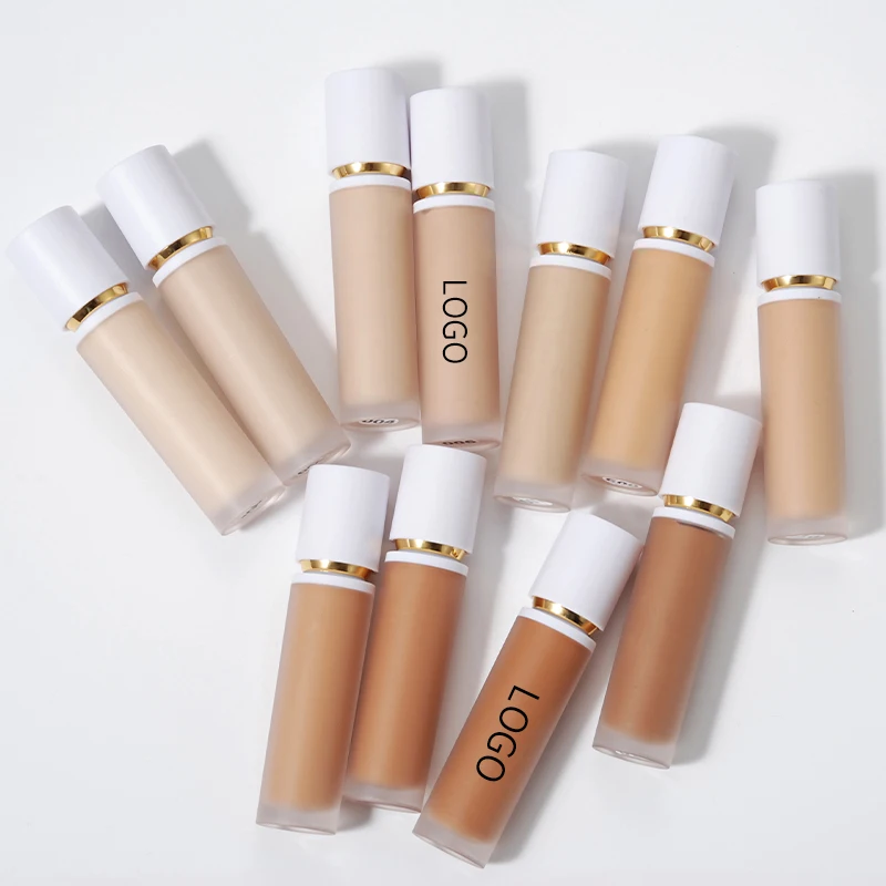 Private Label Makeup Concealer Liquid Concealer Matte 18 Colors Black White Pink Container High Coverage Liquid Concealer