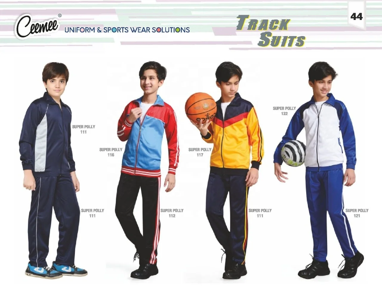 School Students Sports Uniforms Manufacturer Boys Stripes Style Jacket With Track Pant Set