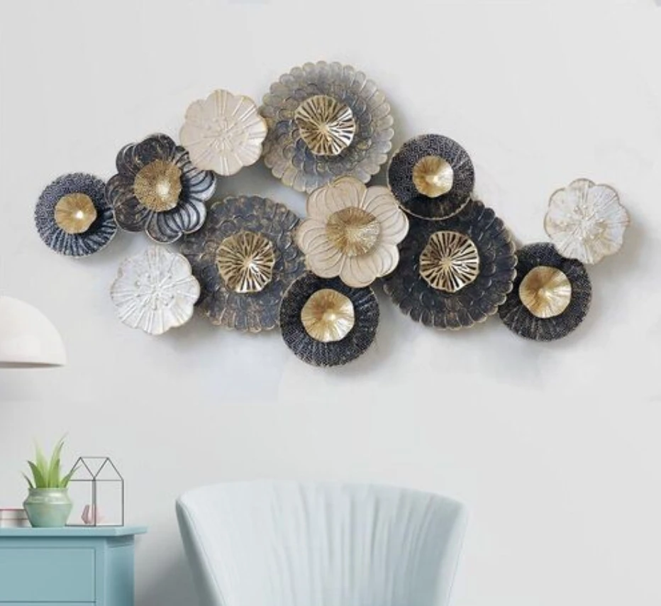 Fashion Interior Metal Wall Decor Hanging Metal Wall Sculpture 3D Abstract Wall Art Hanging Frame For Home Decor