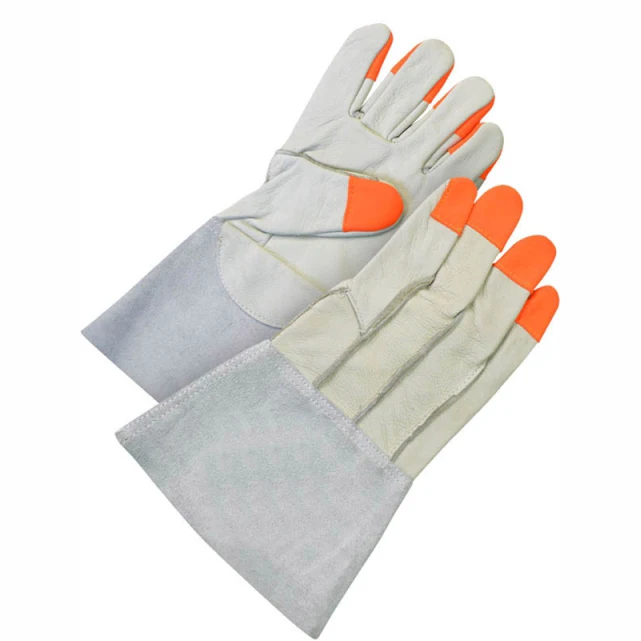 Длинная 14 дюймов противопожарная защита термостойкая Корова Сплит кожа Огнестойкая