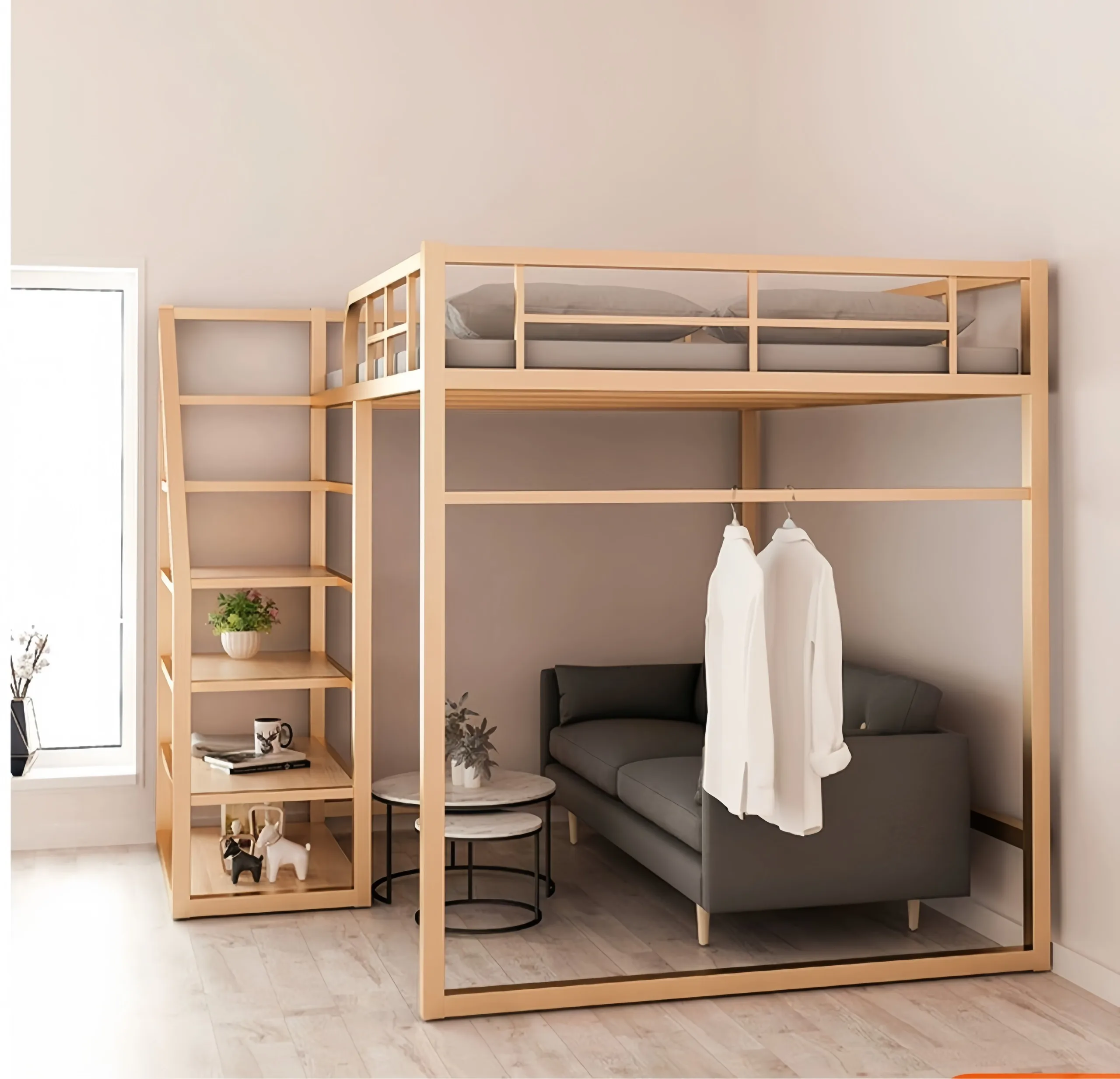 Space-Saving Metal Frame For Sofa Modern Luxury Design Stair Bed Bedroom Furniture for Home Office Hotel Made in Vietnam