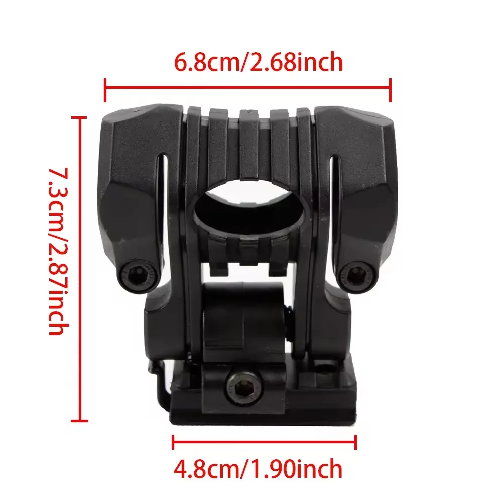 Helmet Flashlight Holder Mount with Wing-Loc Adapter Tactical Clamp Clip Fit Fast MICH Helmet ARC Rails Helmet Accessories