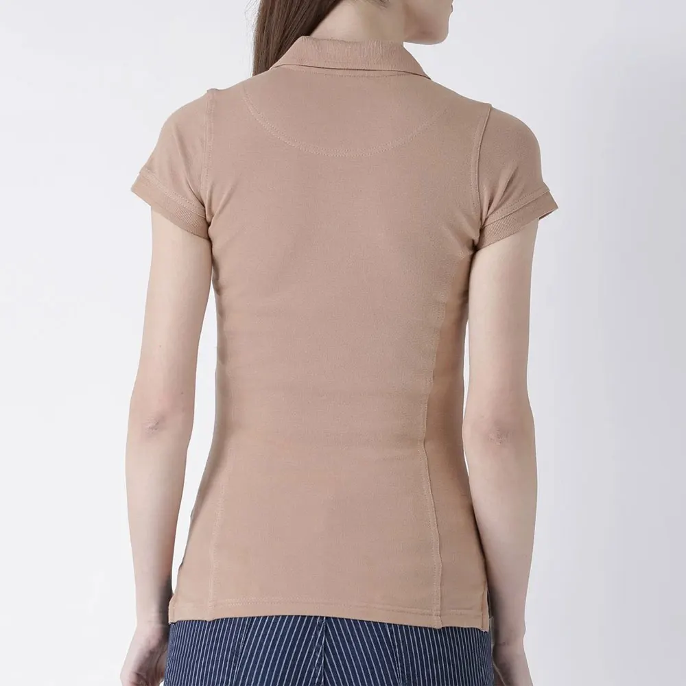 Womens Embroidery Cotton Polo Shirts for Womens Casual Solid Color Slim Fit Polos New Summer Fashion Brand Womens Clothing