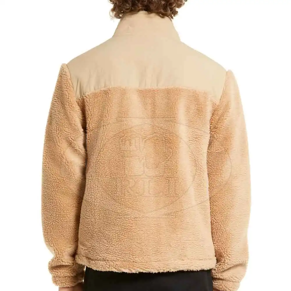 Good Quality Sherpa Fleece Custom Design Winter Thick Black And Custom Colors Sherpa Fleece Jacket for Men