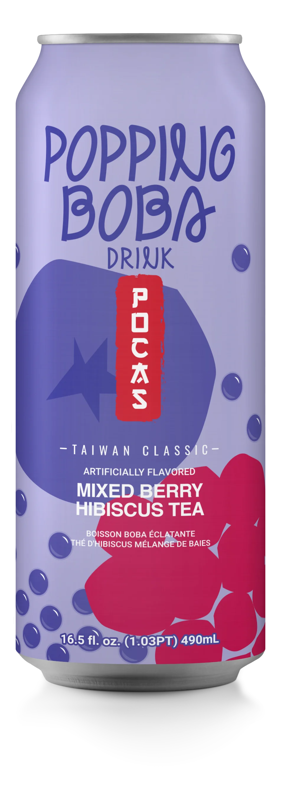 Popping Boba: Mango Passion Fruit Green Tea& Strawberry Dragon Fruit Oolong Tea& Mixed Berry Hibiscus Tea& Peach Oolong Tea