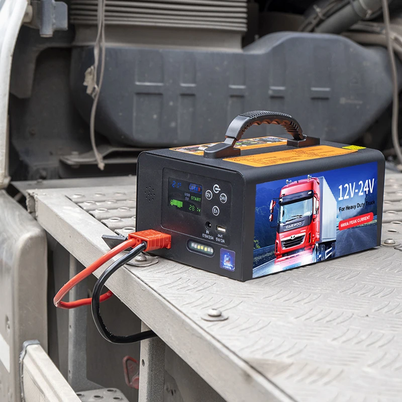 12 24 volt jump starter 56000mAh Portable Power Bank battery booster pack  12v 24v truck Jump Starter for heavy duty truck