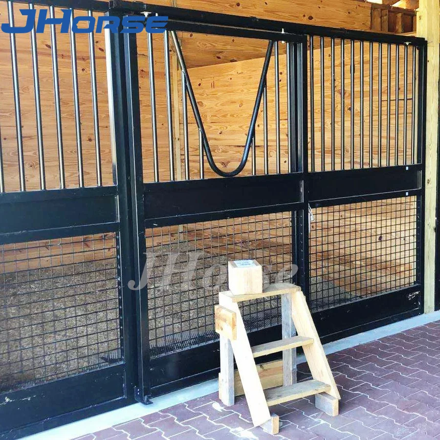 Customized 12ft Sliding Door Metal Stainless Steel Anti-rust Wire Mesh Horse Stables Panels Horse Stall Box