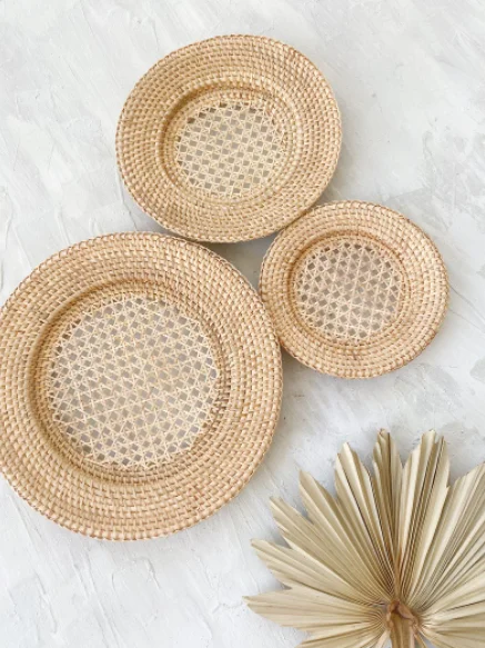 HOT product Rattan  Charger Plates/Rattan Placemat/Rattan coaster