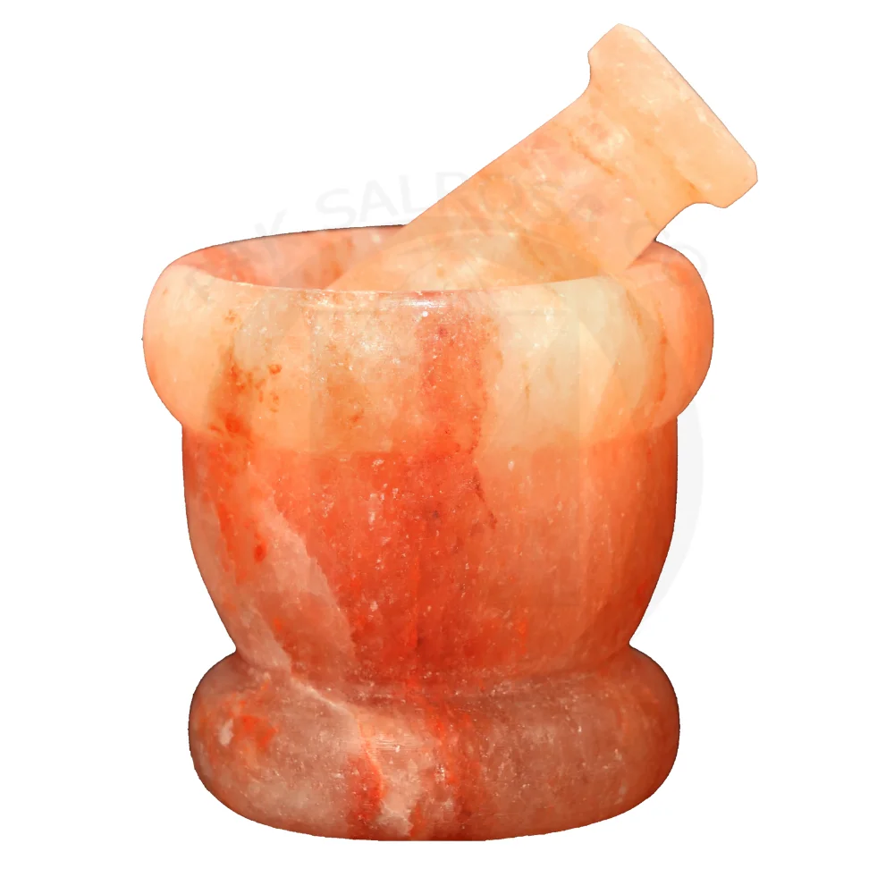 Wholesale Low Price Pure Natural Himalayan Pink Salt Mortar and Pestle Hand Made Himalayan Mortar and Pestles