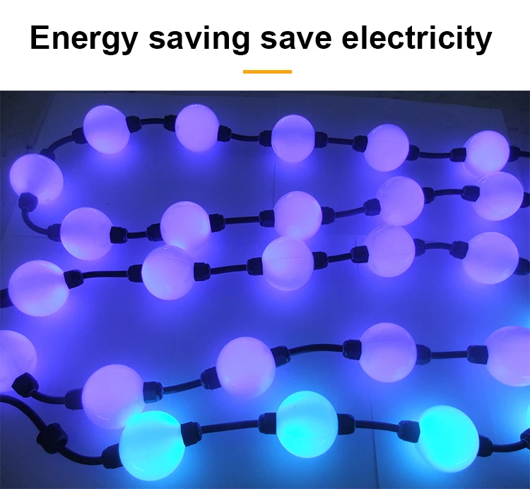 Outdoor 50mm Diameter Dc24v Dmx Pixel Led String Lights for outside