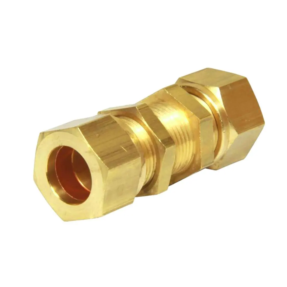 pk20 Bulkhead Straight Union Compression Equal Fitting 10mm Copper Gas Pipe Tube Connector