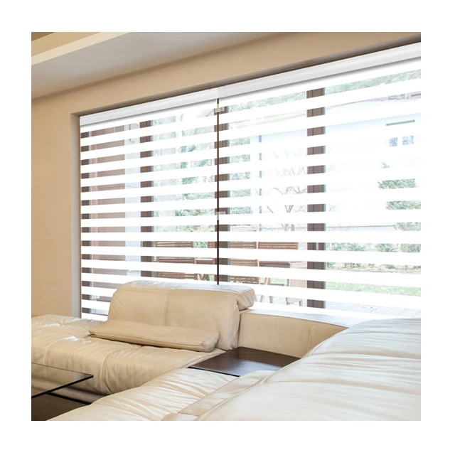 GRACE WOODY LIGHT FILTERING COMBI ZEBRA SHADES COMBI BLIND DECOWIN TEXTILE MADE in KOREA Tailored to Fit Any Window Size