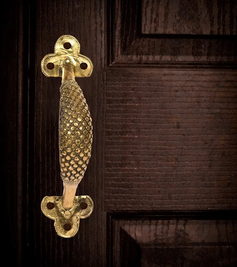 Brass Door Handle Dhokra art , Hand Made