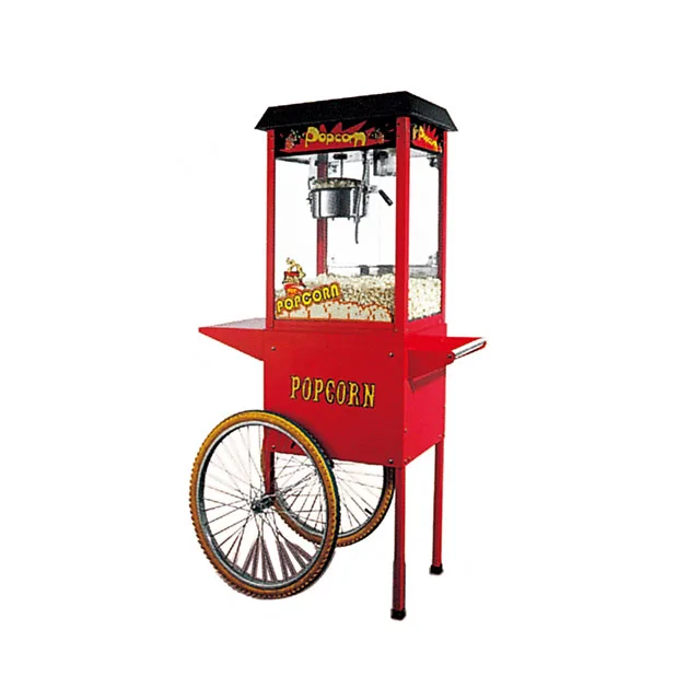 Factory Direct Commercial Popcorn Machine Popcorn Popper With Non-stick Pan with cart
