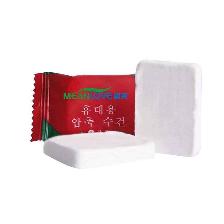 Magic cotton compressed travel towel bath production manufacturer mini compress towels for travel cotton