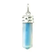 WHOLESALE NATURAL HEALING CRYSTAL OPALITE POINT  PENCIL  PENDANT: GEMSTONE POINT PENCIL CHARMS PENDANT  AGATE