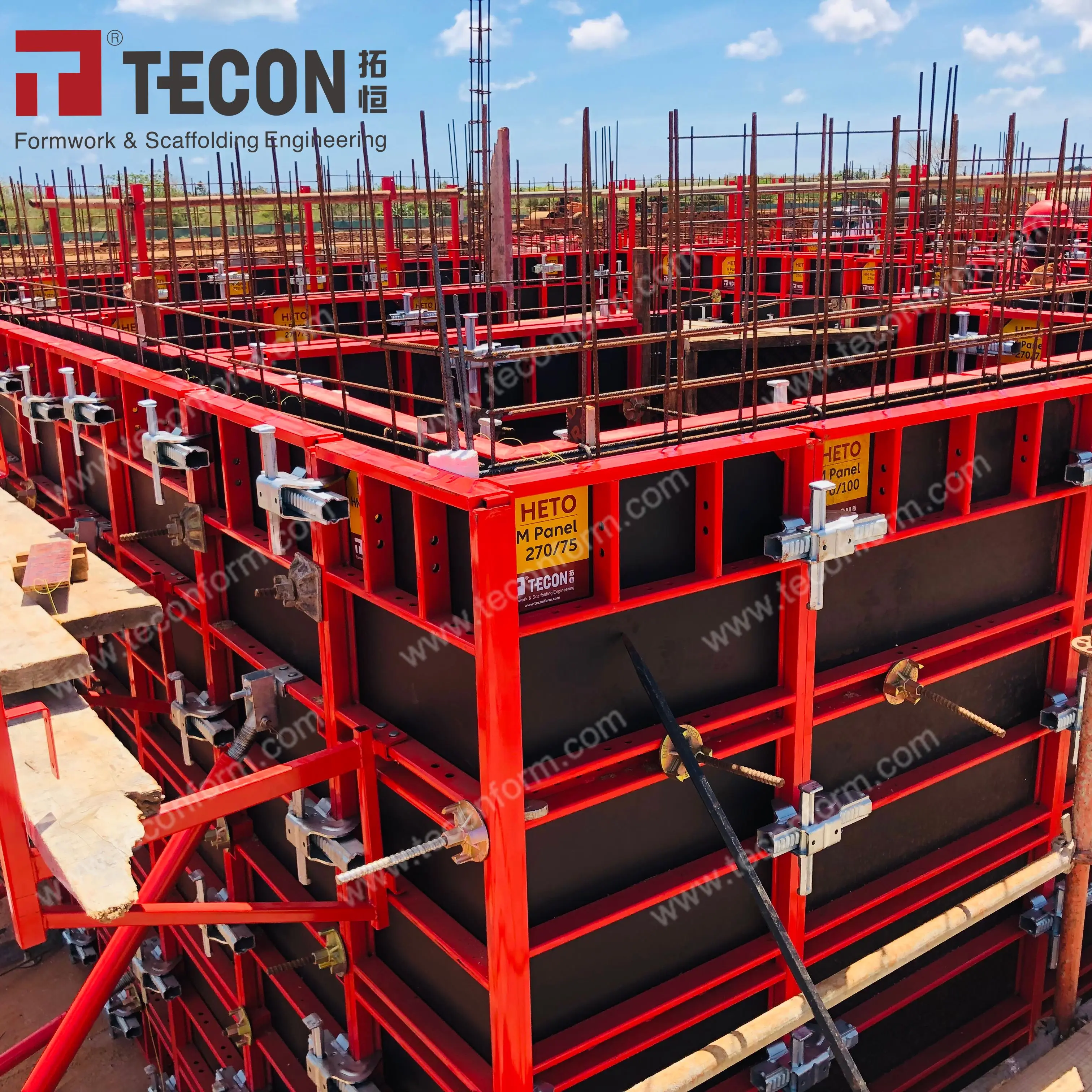 TECON Concrete Shuttering Steel Frame Formwork System with Plywood