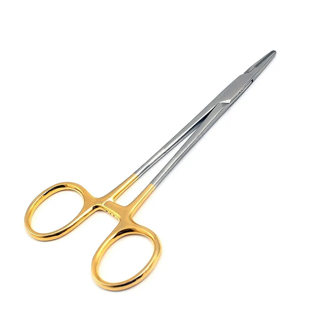 Needle holder with scissors Tc Gold handle Needle clamp surgical Double Eyelid Plastic Surgery Instruments