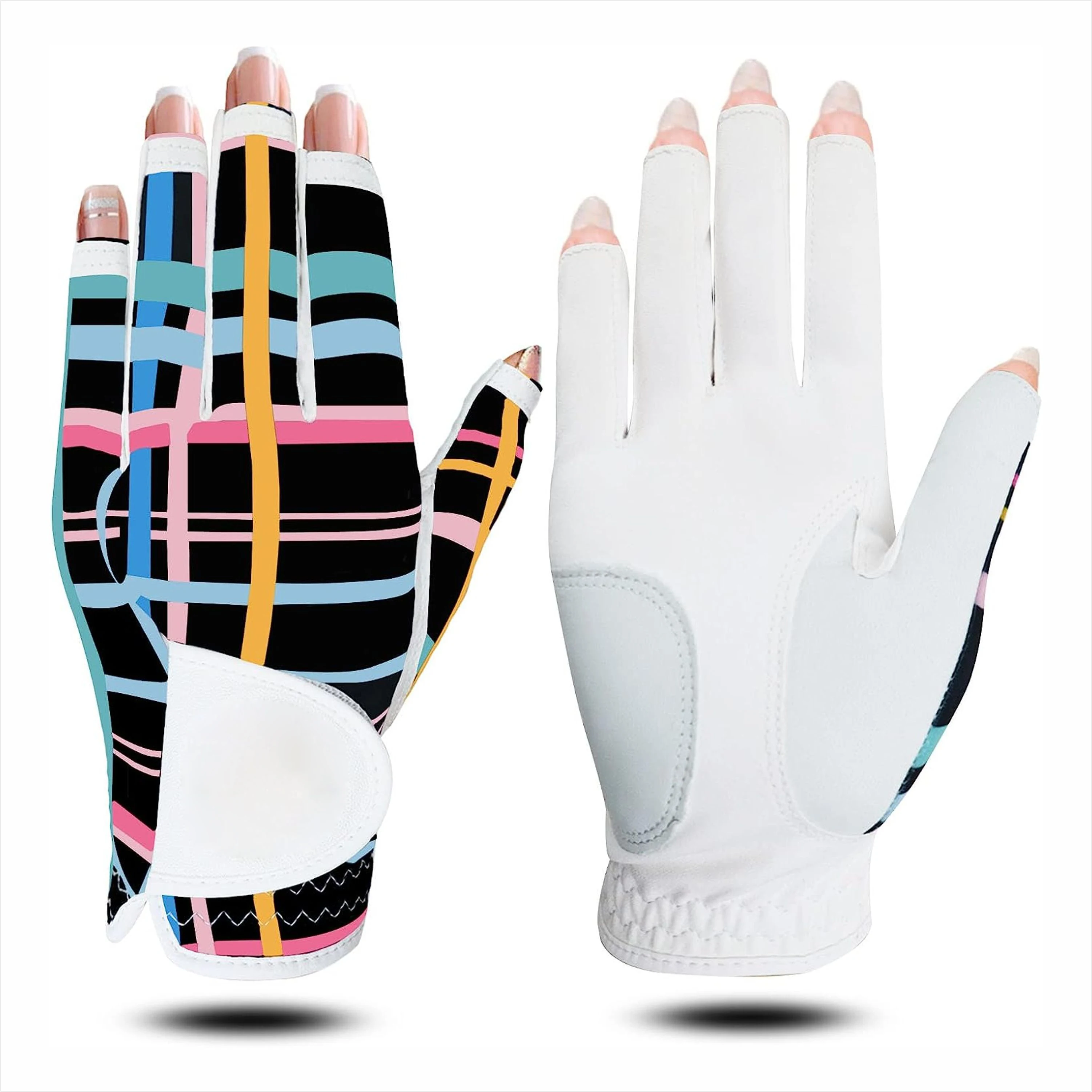 Indonesia Cabretta Leather Custom Logo Left women Golf Gloves Manufacturer