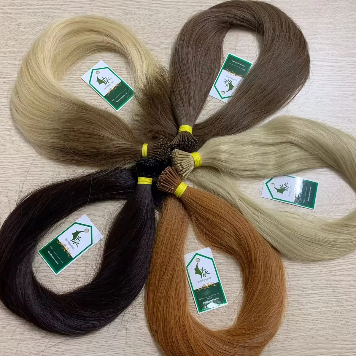 Keratin - I/U/V/Flat/nano tip human hair extention in Bamboohair company in Viet nam with high quality and full colors