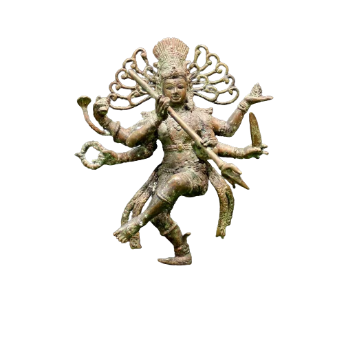 Buy Figurine Antiqued Brass Metal Made Religious SCULPTURE Buddhism with 2 Multiple Color For Home Decoration