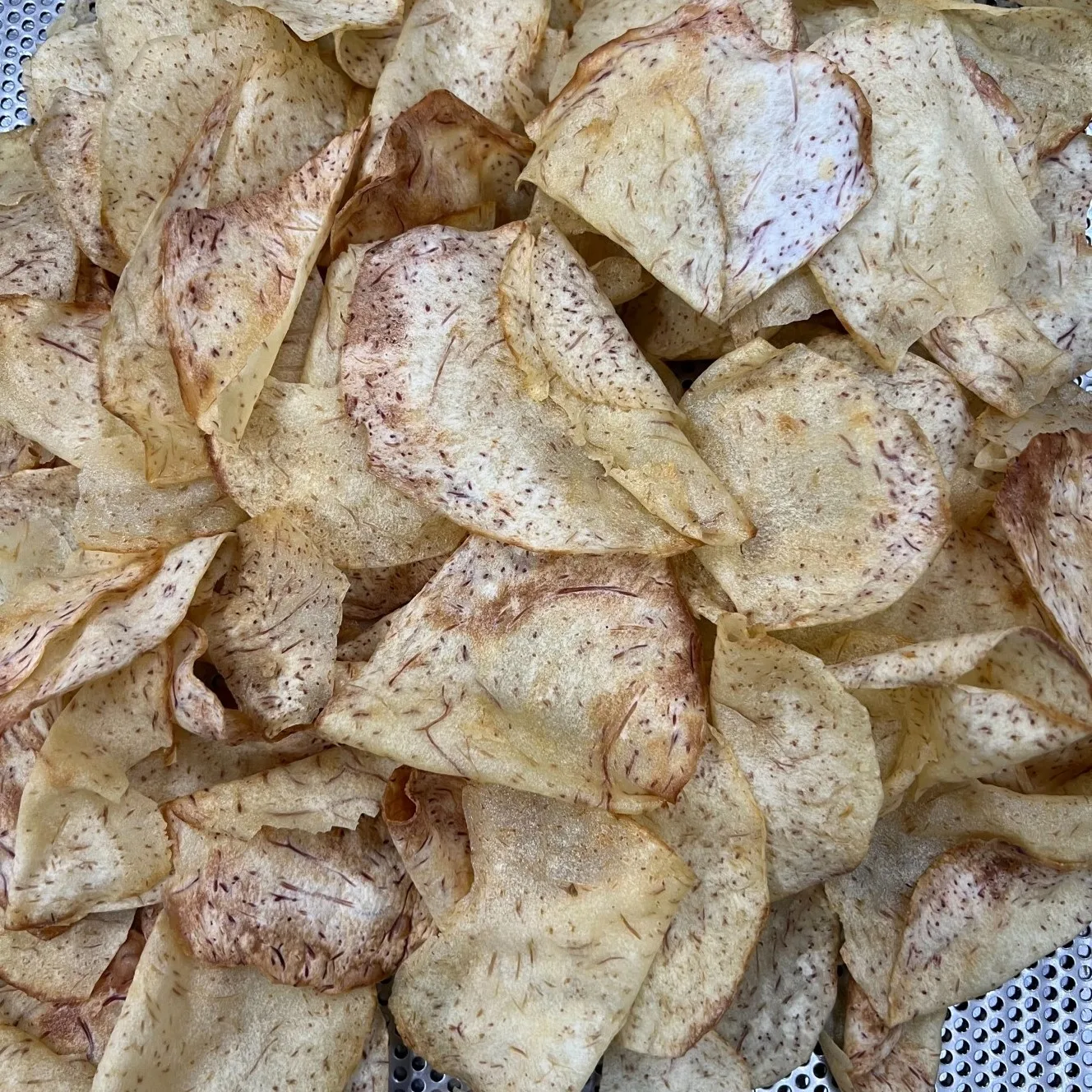 snacks  Crispy Taro Chips (Original) Try ME  Good tast  best food from Thailand