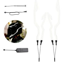 9 colors available handsome motorcycle accessories Waterproof signal warning helmet bar helmets led helmet light strip