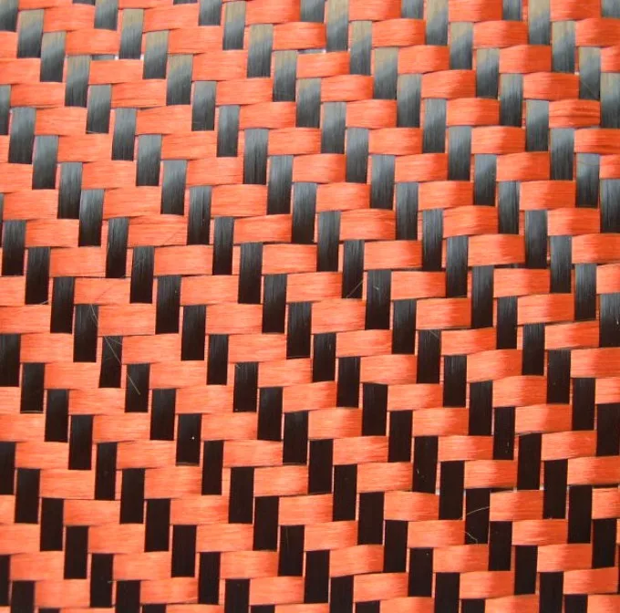 K29 orange kevlar   carbon fiber  fabrics