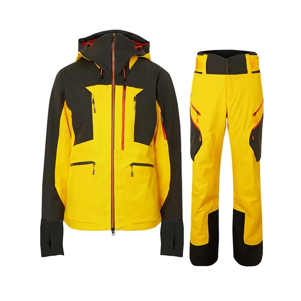Custom OEM service custom fashion skiwear warm snow suit waterproof windproof ski suit men ski suit