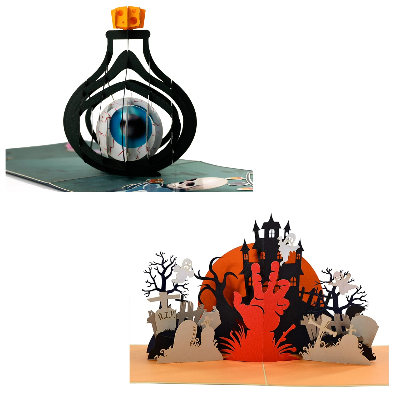 Set of Halloween greeting cards 3D Pop Up Cards Handmade Pop Up Paper Greeting Card