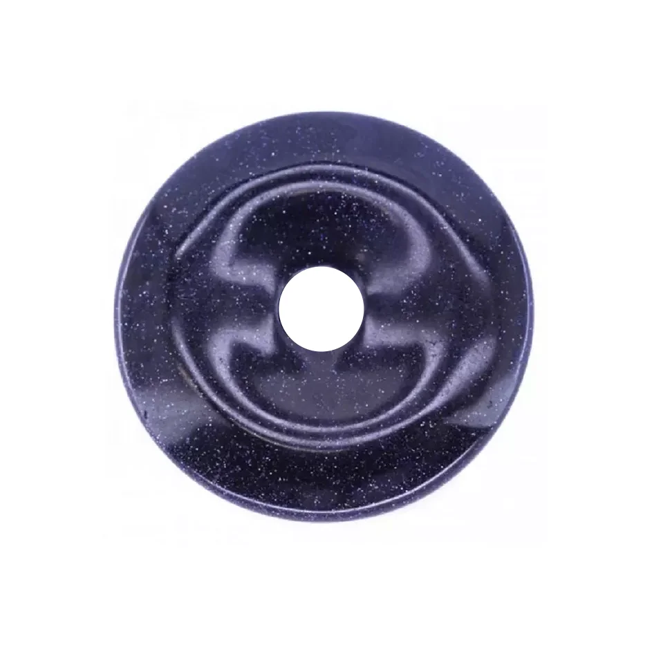 high quality Crystal Donut blue sandstone Beads Pendants Jewelry Making Donut Coin Pendant Gemstones For Jewelry Making