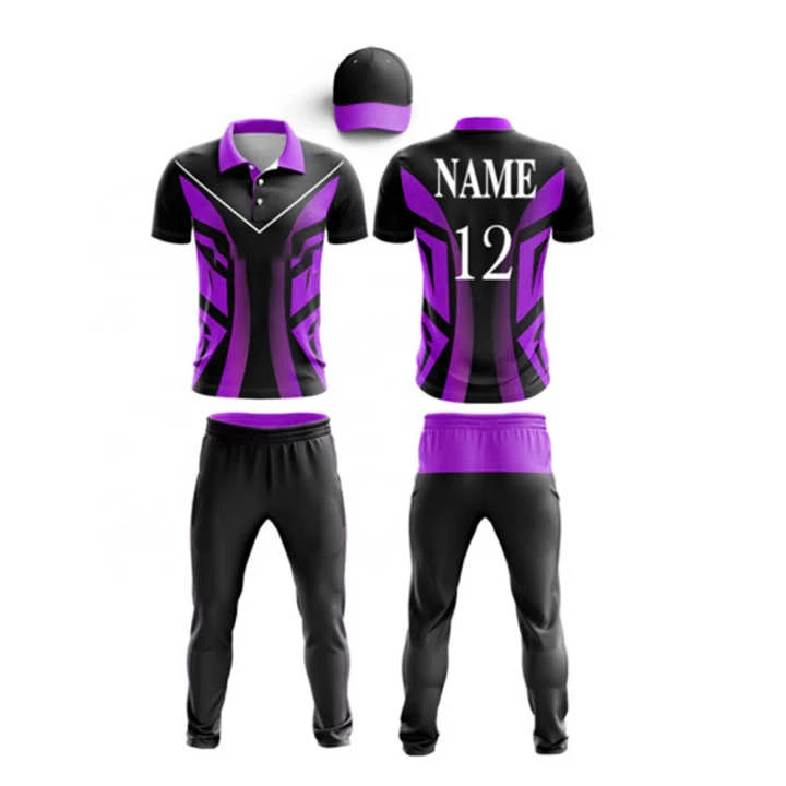 New Team Sublimation Cricket Uniform Custom Cricket Uniform Kit T Shirt and Trouser Custom Cricket