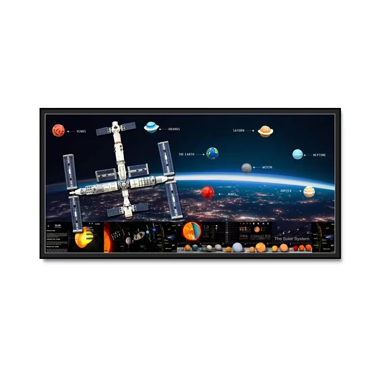 Новая HD 3D художественная Настенная роспись Млечный путь солнечная система диаграмма телесная акварель концептуальная живопись семейная космическая холщовая