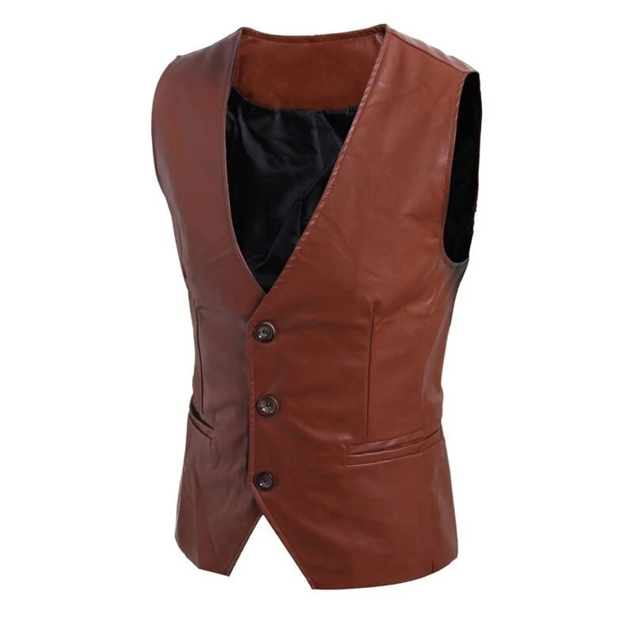 Men Top Quality Soft Leather Vest Custom Made Casual Style Top Quality Design Leather Vest For Adults Made By Maximize Wear