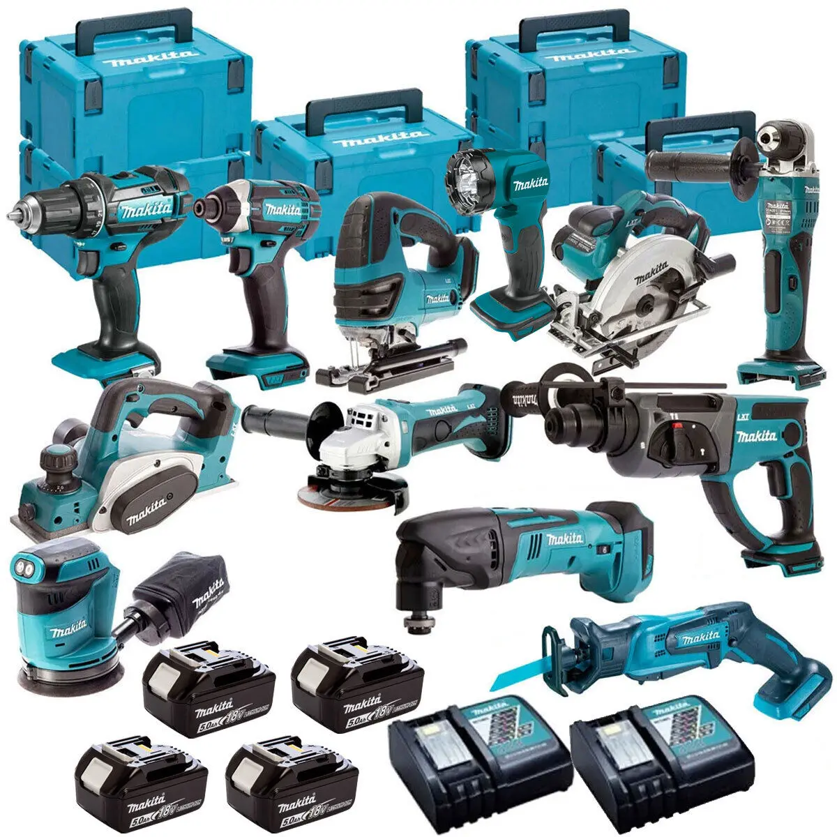 Available New Sets Makitas LXT1500 18-V Tools Set LXT Lithium-Ion 15Pcs Other Hydraulics Power Cordless Drill